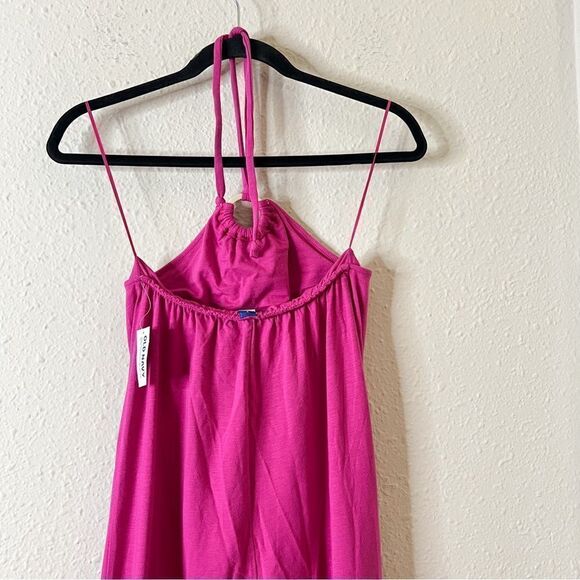 Old Navy Pink Slub-Knit Halter Midi Shift Dress NEW Size Small - Picture 7 of 9